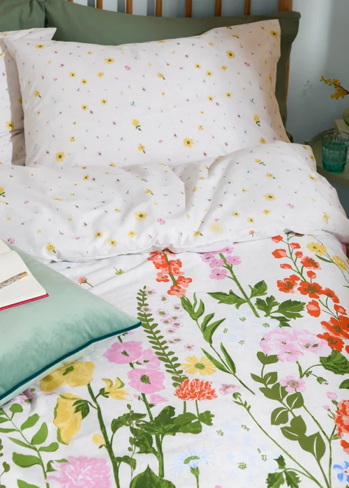 Furn Cottage Garden Reversible Printed Multicolour Duvet Cover Set - Double Image 3