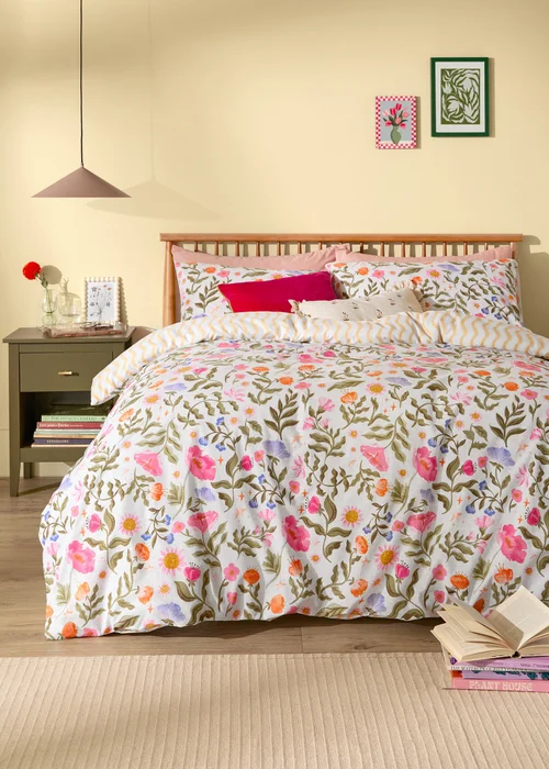 Furn Summer Solstice Reversible Multicolour Duvet Cover Set - Double Image 1