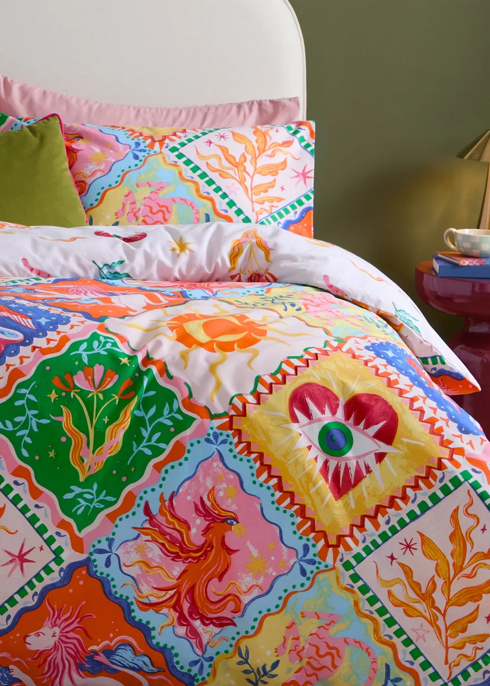 Furn Seraphine Reversible Multicolour Duvet Cover Set - Double Image 4
