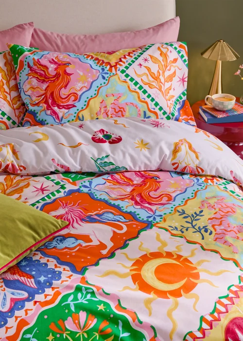 Furn Seraphine Reversible Multicolour Duvet Cover Set - Double Image 3
