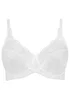 Yours Curve White Stretch Lace Non-Padded Underwired Balcony Bra - 44D Image 3