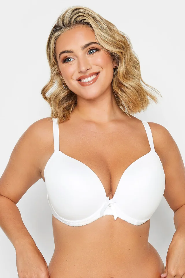 Yours 2 Pack Curve White & Black Plunge Microfibre Bras