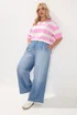 Yours Curve Mid Blue Wide Leg Jeans - 20/L30 Image 2