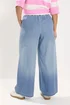 Yours Curve Mid Blue Wide Leg Jeans - 20/L30 Image 3