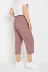 Yours Curve Dusky Pink Cool Cotton Cropped Trousers - 30-32 Image 4