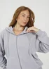 Brave Soul Light Grey Zip Through Polar Fleece Hoodie - Extra Large Image 3