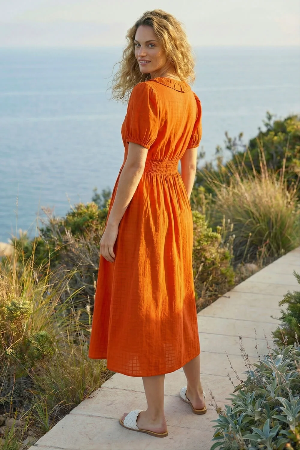 matalan orange dress Little Mistress Orange Angel Sleeve Maxi Dress - 8