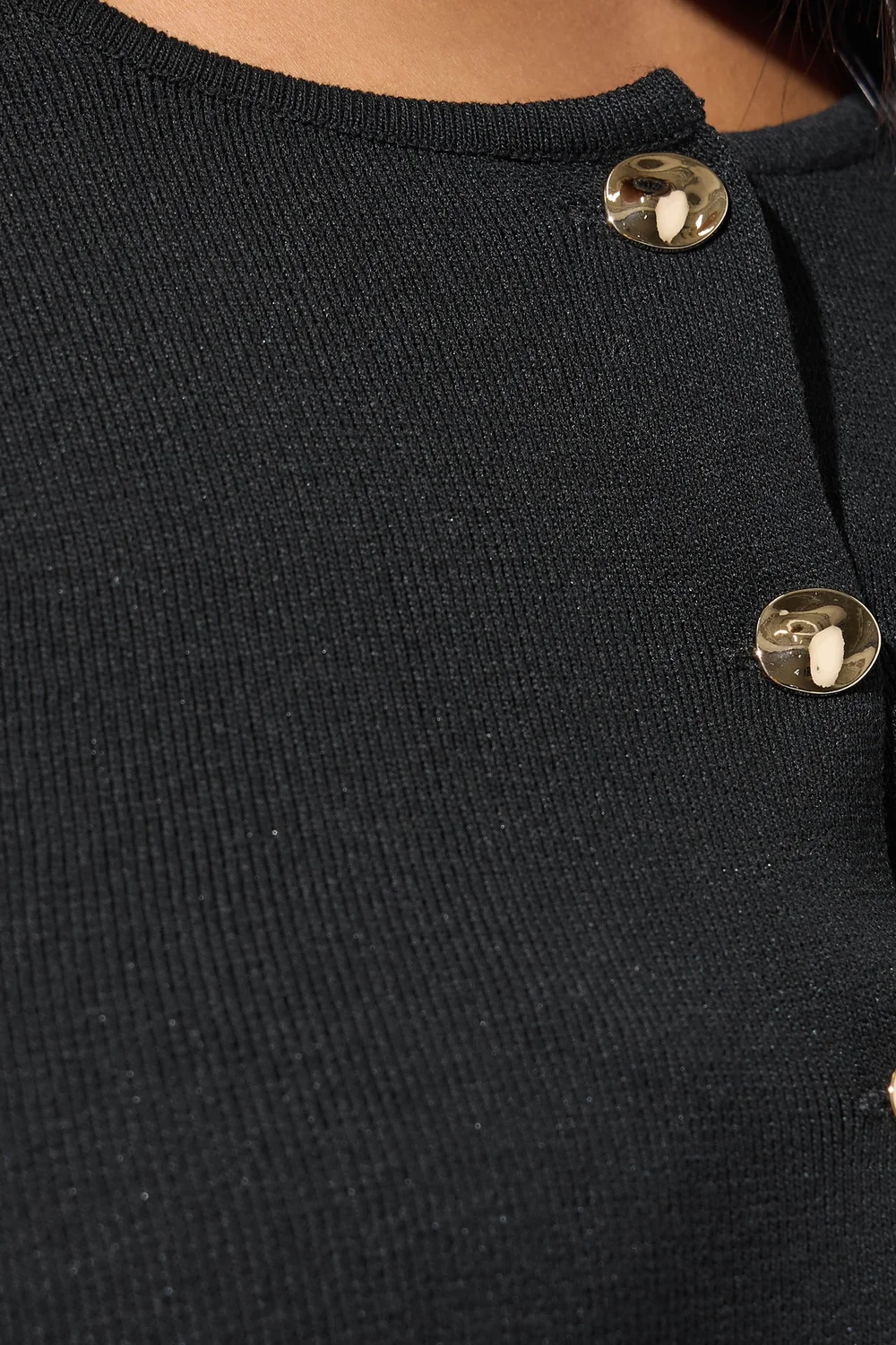 Yours Limited Curve Black Short Sleeve Knitted Top - Size 18 Image 5