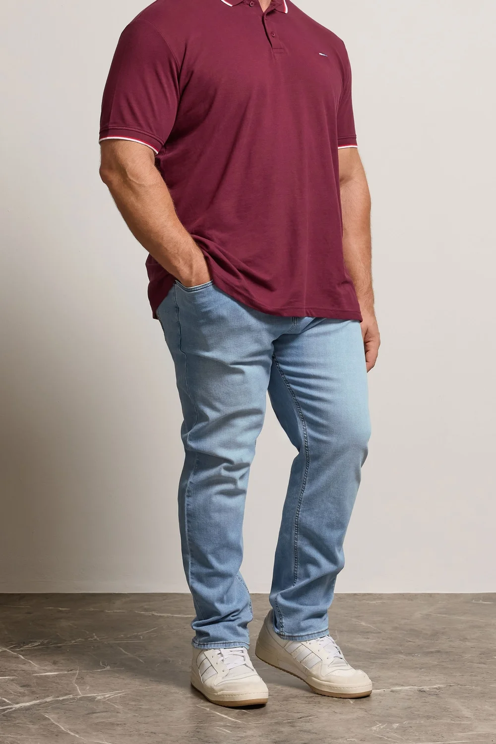 BadRhino Light Blue Straight Leg Stretch Jeans - 46/L30 Image 2