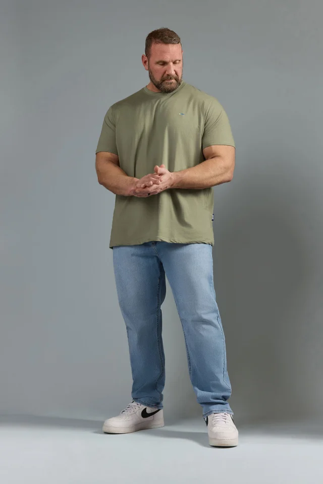 BadRhino Light Blue Straight Leg Stretch Jeans
