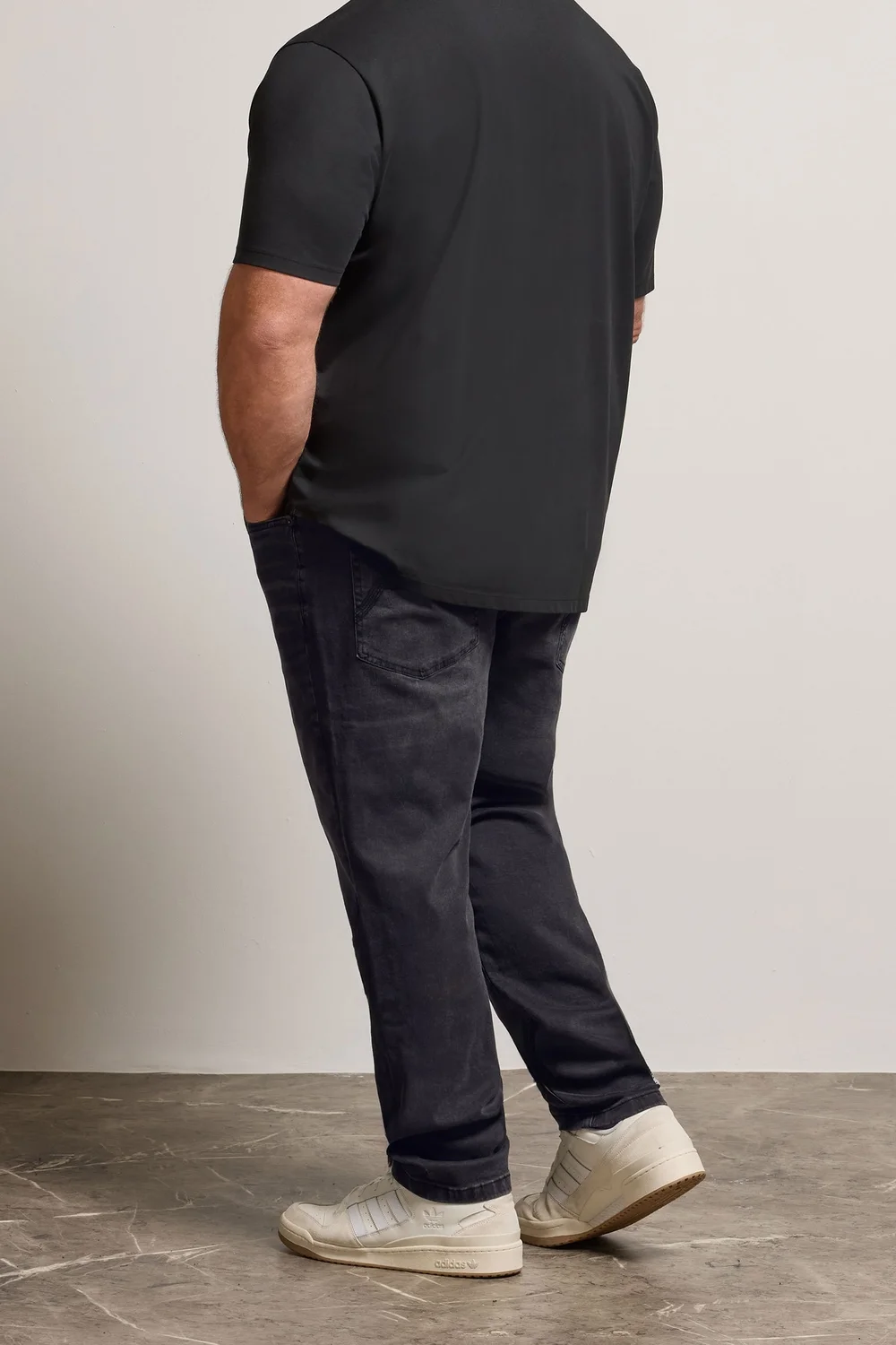 BadRhino Black Washed Straight Leg Stretch Jeans - 60/L32 Image 4