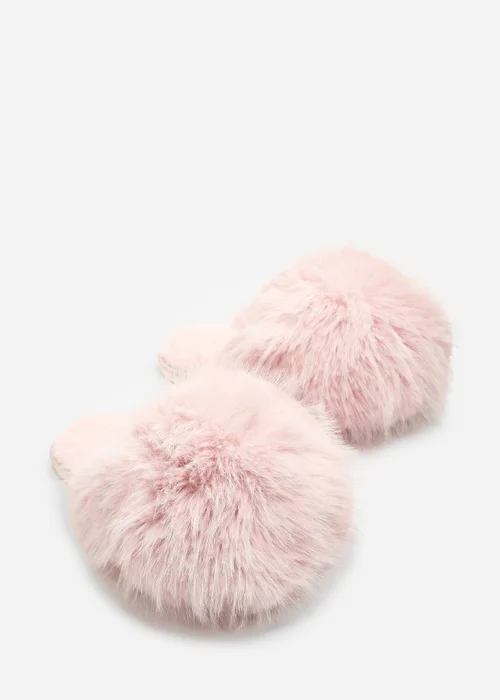 Where's That From Keira Pink Extreme Fluffy Oversized Faux Fur Slippers - 5 Image 3