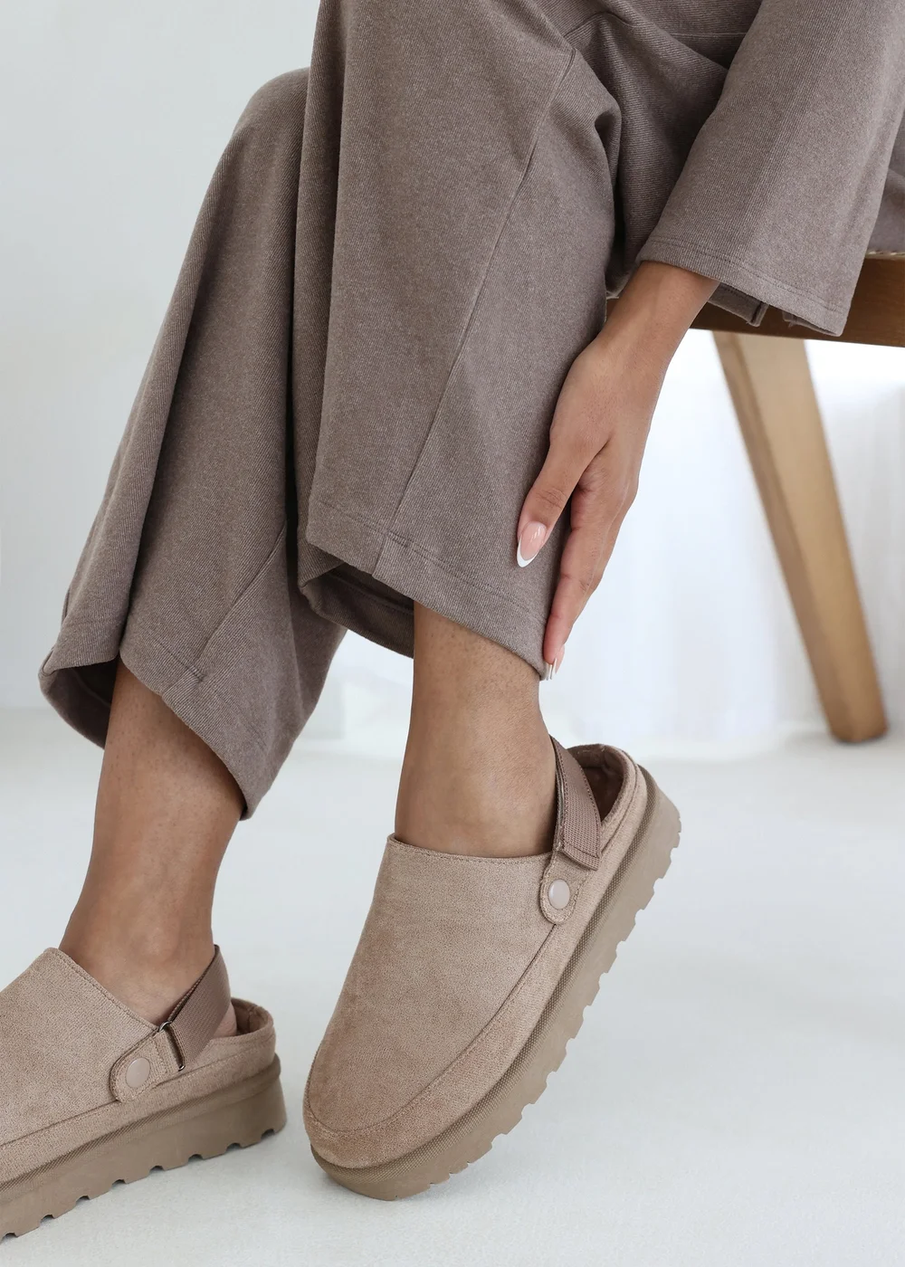 Where's That From Alondra Slip-on Strap Camel Faux Suede Mini Boots - 3 Image 2