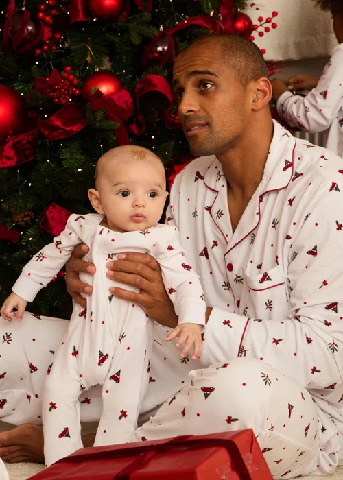 My Christmas Pyjamas White Driving Home For Christmas Baby's One-Piece Matching Pyjama Sleepsuit (0m-18m) - 0-3 months Image 3