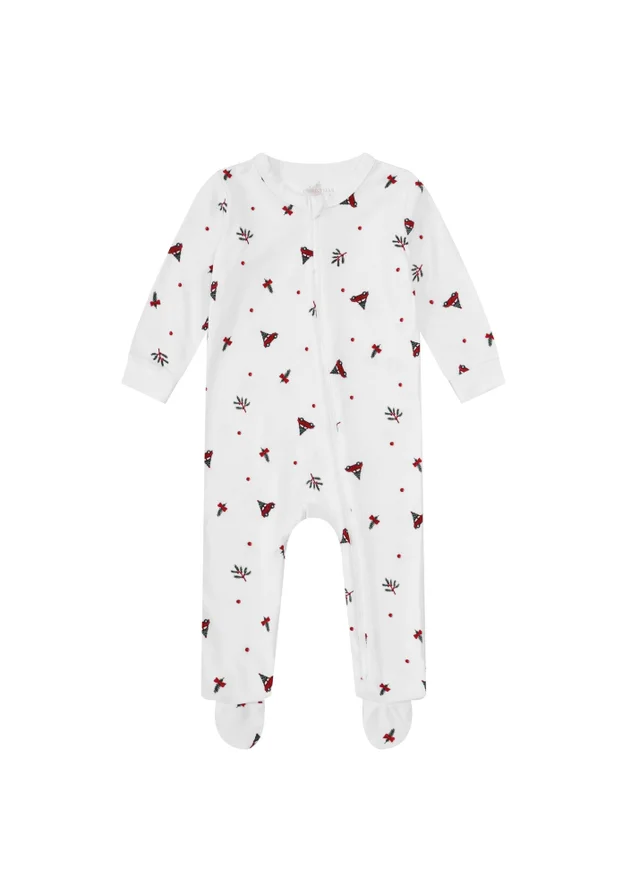 My Christmas Pyjamas White Driving Home For Christmas Baby's One-Piece Matching Pyjama Sleepsuit (0m-18m)
