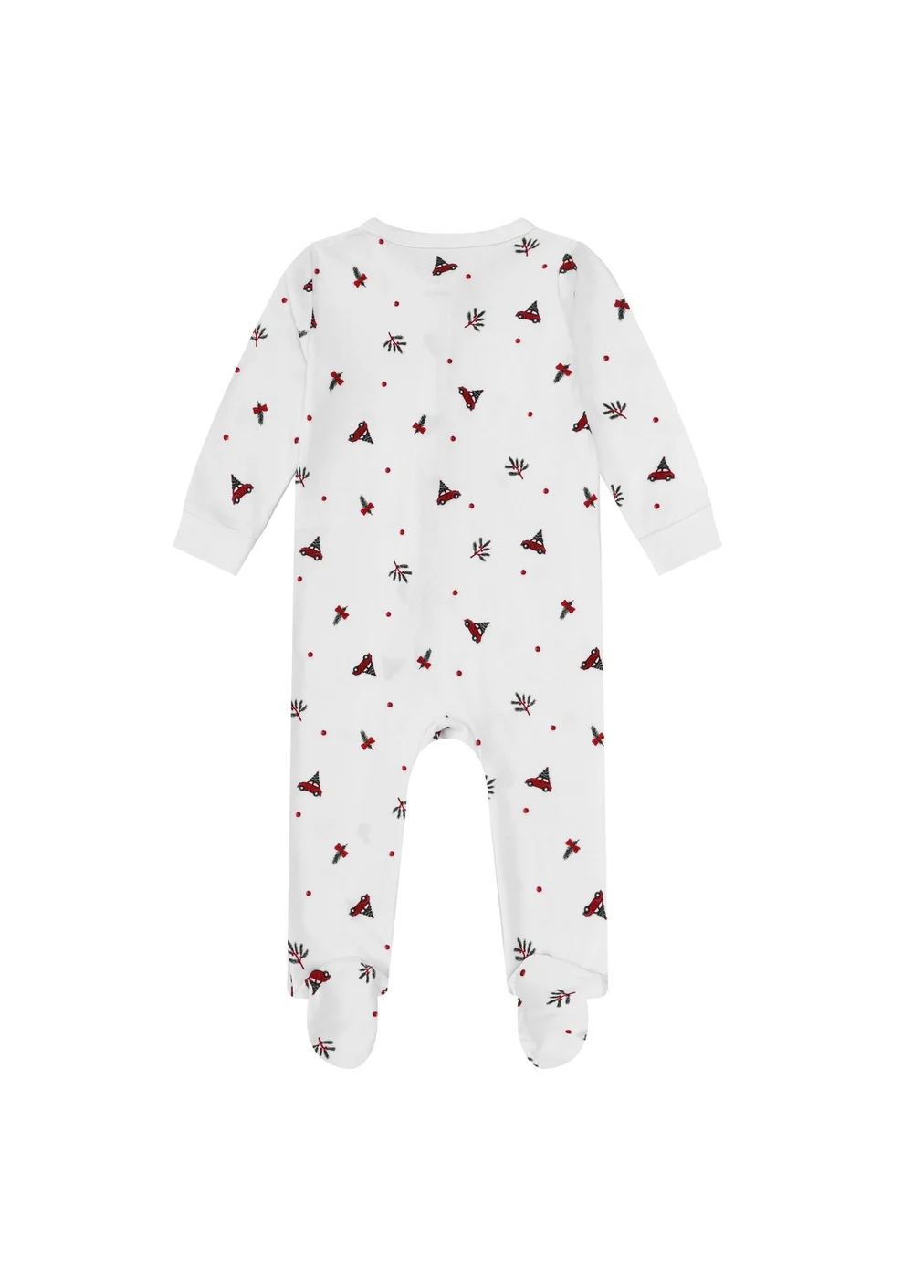 My Christmas Pyjamas White Driving Home For Christmas Baby's One-Piece Matching Pyjama Sleepsuit (0m-18m) - 0-3 months Image 2