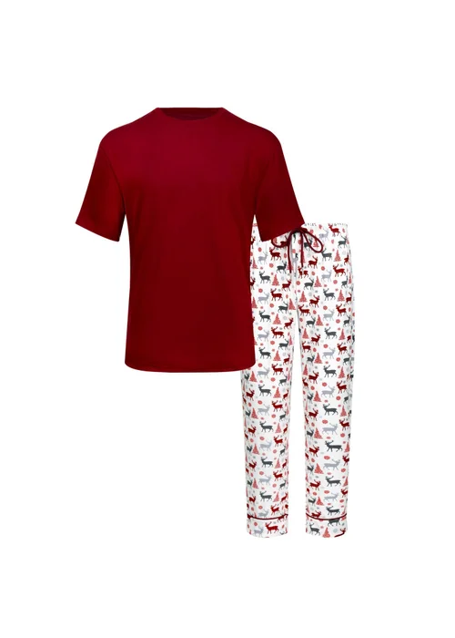 My Christmas Pyjamas White Christmas Kisses Two-Piece Long Matching Pyjama Set - XL Image 1