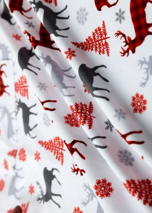 My Christmas Pyjamas White Christmas Kisses Two-Piece Long Matching Pyjama Set - XL Image 5