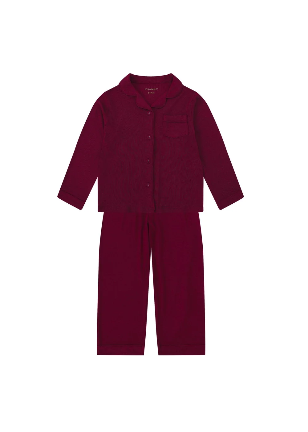 My Christmas Pyjamas Rich Burgundy Midnight Jewel Children's Two-Piece Long Matching Pyjama Set (18m-14yrs) - Age 5-6 Years Image 2
