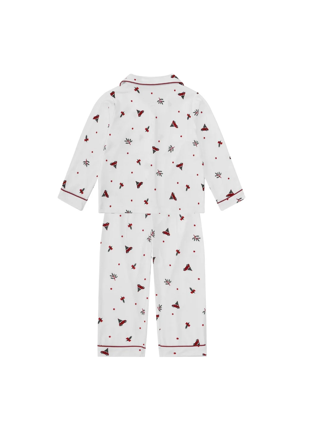 My Christmas Pyjamas White Driving Home For Christmas Children's Two-Piece Long Matching Pyjama Set (18m-14yrs) - 11-12 Yrs Image 2