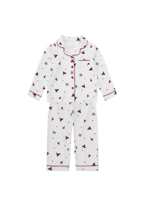 My Christmas Pyjamas White Driving Home For Christmas Children's Two-Piece Long Matching Pyjama Set (18m-14yrs) - 11-12 Yrs Image 1