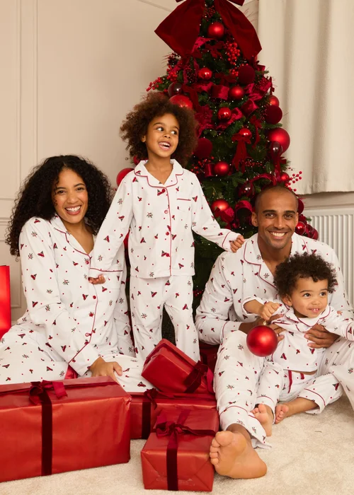 My Christmas Pyjamas White Driving Home For Christmas Children's Two-Piece Long Matching Pyjama Set (18m-14yrs) - 11-12 Yrs Image 4
