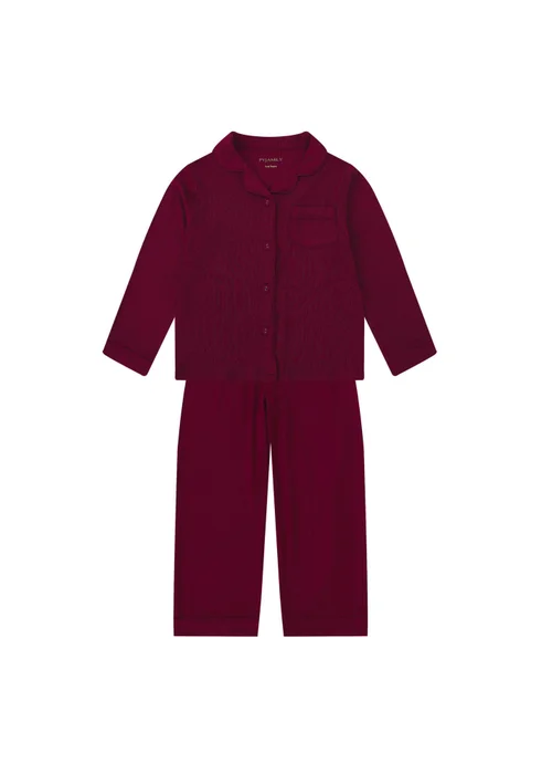My Christmas Pyjamas Rich Burgundy Midnight Jewel Children's Two-Piece Long Matching Pyjama Set (18m-14yrs) - 18 - 24 Months Image 2