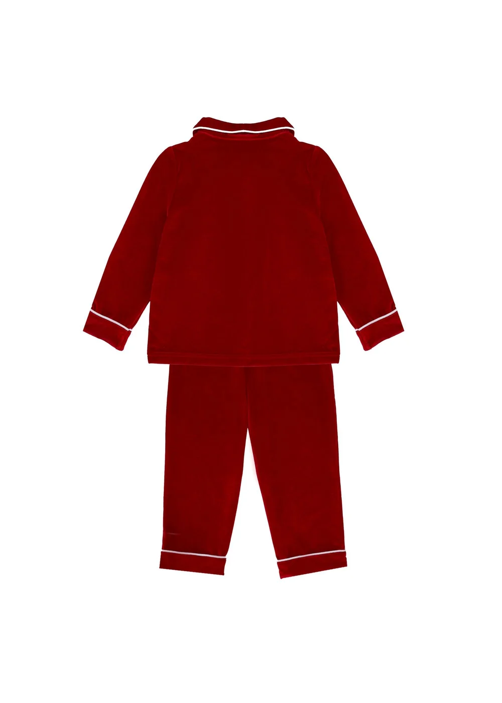 My Christmas Pyjamas Red Velvet Rouge Boy's Long Two-Piece Matching Pyjama Set (0m-12yrs) - 6-12 months Image 2