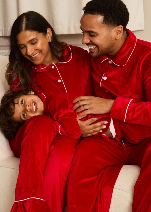 My Christmas Pyjamas Red Velvet Rouge Boy's Long Two-Piece Matching Pyjama Set (0m-12yrs) - 6-12 months Image 4