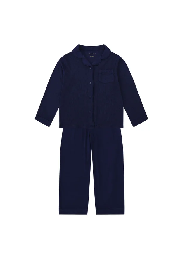 Pyjamily Sapphire Blue Midnight Jewel Children's Two-Piece Long Matching Pyjama Set (18m-14yrs)