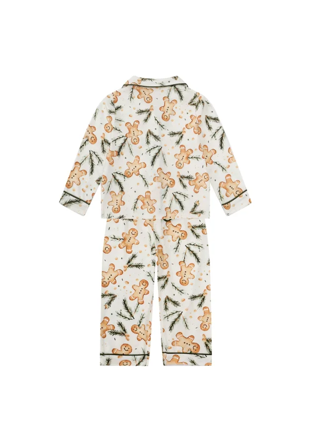 My Christmas Pyjamas White Gumdrop Buttons Children's Two-Piece Long Matching Pyjama Set (18m-14yrs)