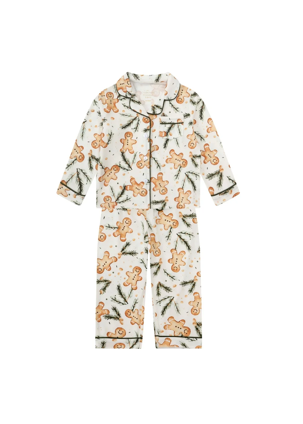 My Christmas Pyjamas White Gumdrop Buttons Children's Two-Piece Long Matching Pyjama Set (18m-14yrs) - Age 5-6 Years Image 1