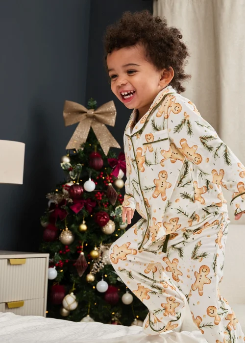My Christmas Pyjamas White Gumdrop Buttons Children's Two-Piece Long Matching Pyjama Set (18m-14yrs) - Age 5-6 Years Image 3