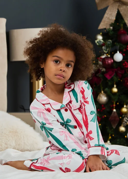 My Christmas Pyjamas White Sugar Plum Children's Two-Piece Long Matching Pyjama Set (18m-14yrs) - 2-3 Yrs Image 3