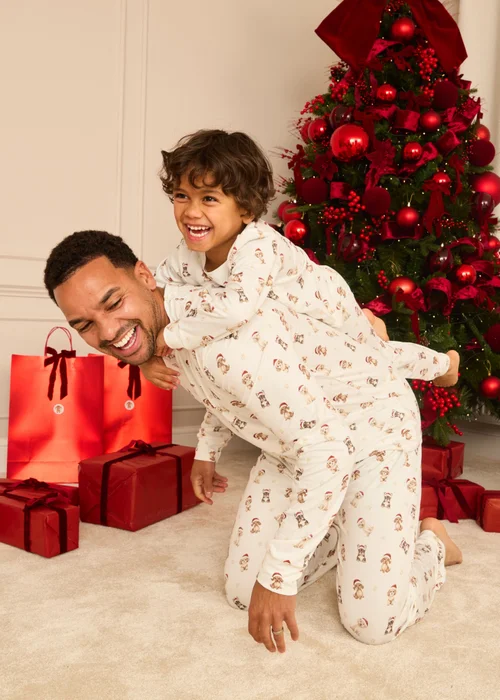 My Christmas Pyjamas Cream Santa Paws Children's Two-Piece Long Matching Pyjama Set (18m-14yrs) - 1.5-2 Yrs Image 4