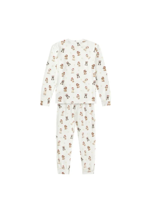 My Christmas Pyjamas Cream Santa Paws Children's Two-Piece Long Matching Pyjama Set (18m-14yrs) - 1.5-2 Yrs Image 2