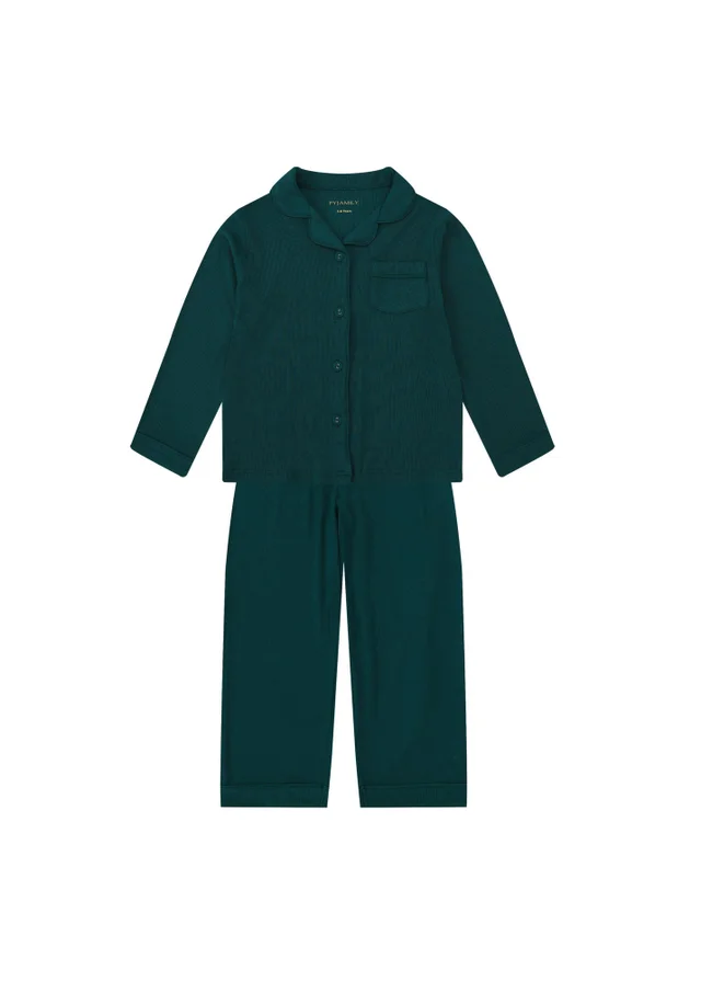 Pyjamily Emerald Green Midnight Jewel Children's Two-Piece Long Matching Pyjama Set (18m-14yrs)