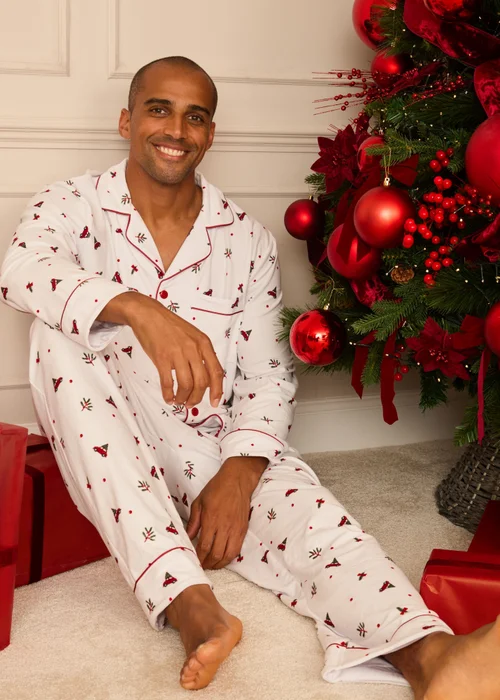 My Christmas Pyjamas White Driving Home For Christmas Two-Piece Long Matching Pyjama Set - 2XL Image 3