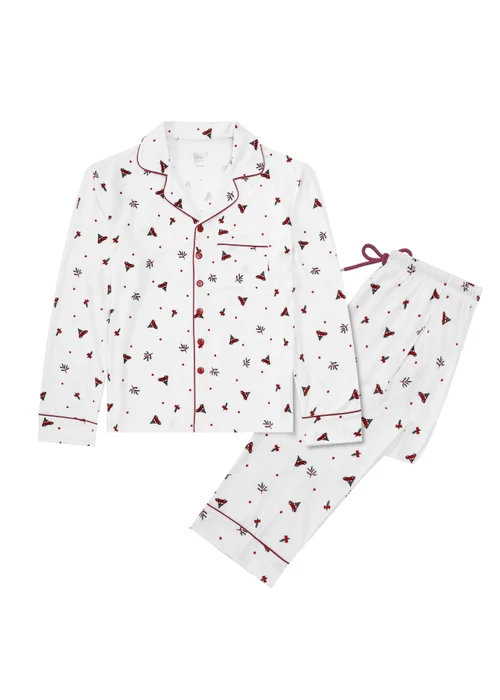 My Christmas Pyjamas White Driving Home For Christmas Two-Piece Long Matching Pyjama Set - 2XL Image 1