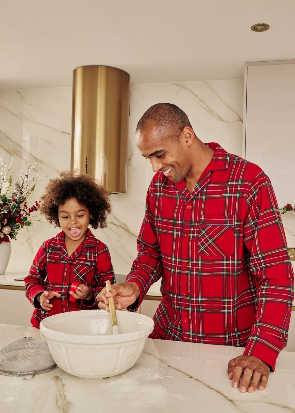 My Christmas Pyjamas Red Check The Halls Two-Piece Long Matching Pyjama Set - S Image 4