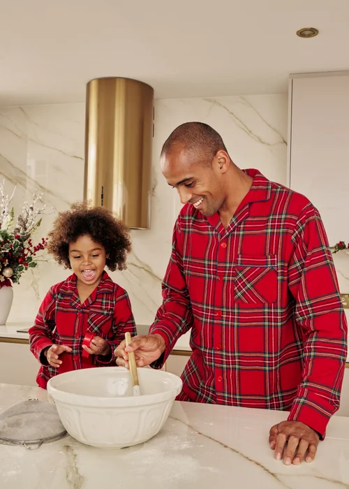My Christmas Pyjamas Red Check The Halls Two-Piece Long Matching Pyjama Set - S Image 4