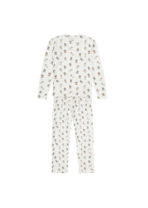 My Christmas Pyjamas Cream Santa Paws Women's Two-Piece Long Matching Pyjama Set - 20-22 Image 1