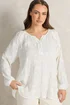 Evans Curve Ivory White Floral Embroidered Blouse - 16 Image 2