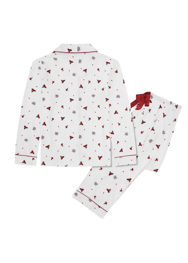 My Christmas Pyjamas White Driving Home For Christmas Women's Two-Piece Long Matching Pyjama Set