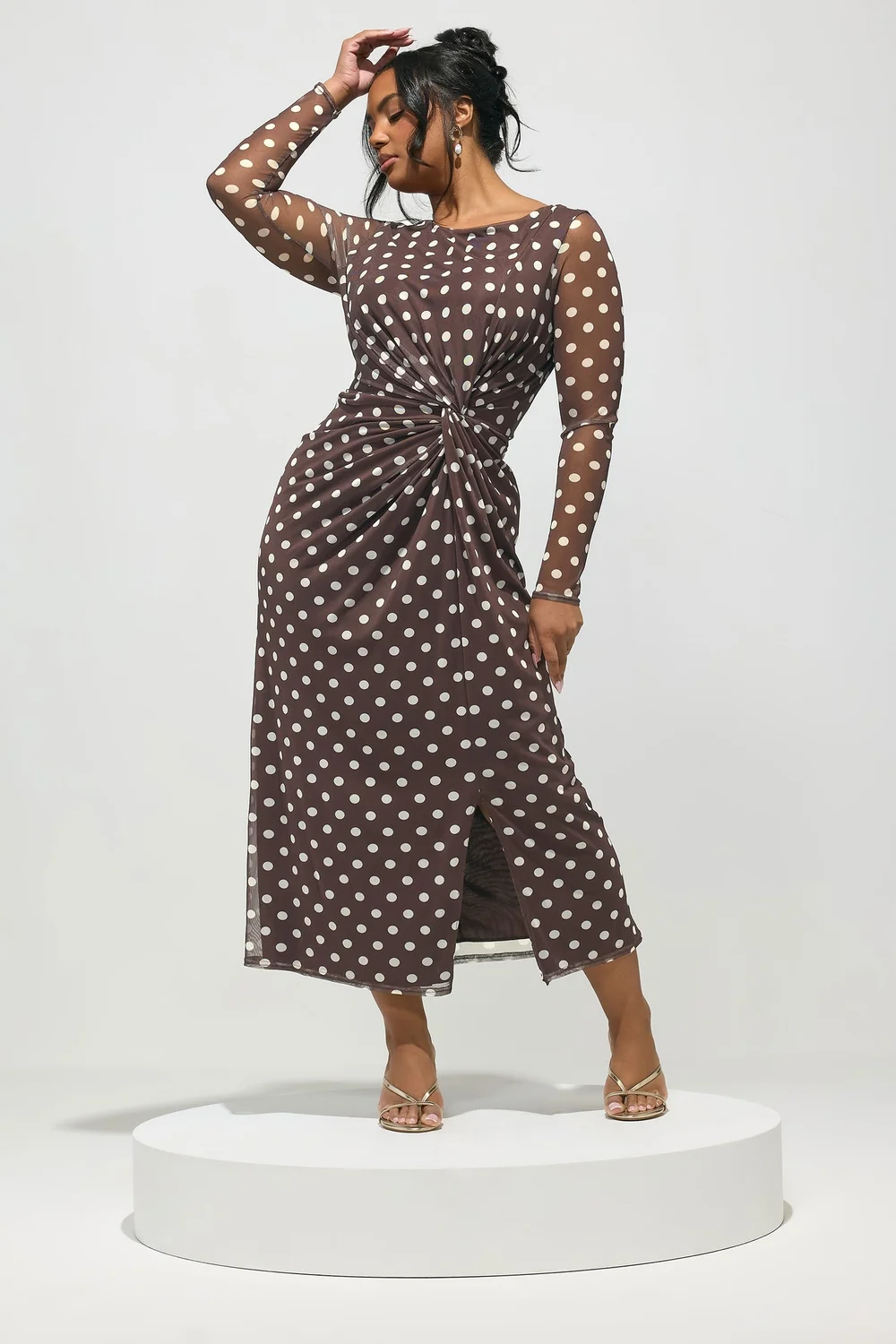 brown polka dot dress uk Buy Chocolate Brown Polka Dot Midi Dress from the Next UK online shop