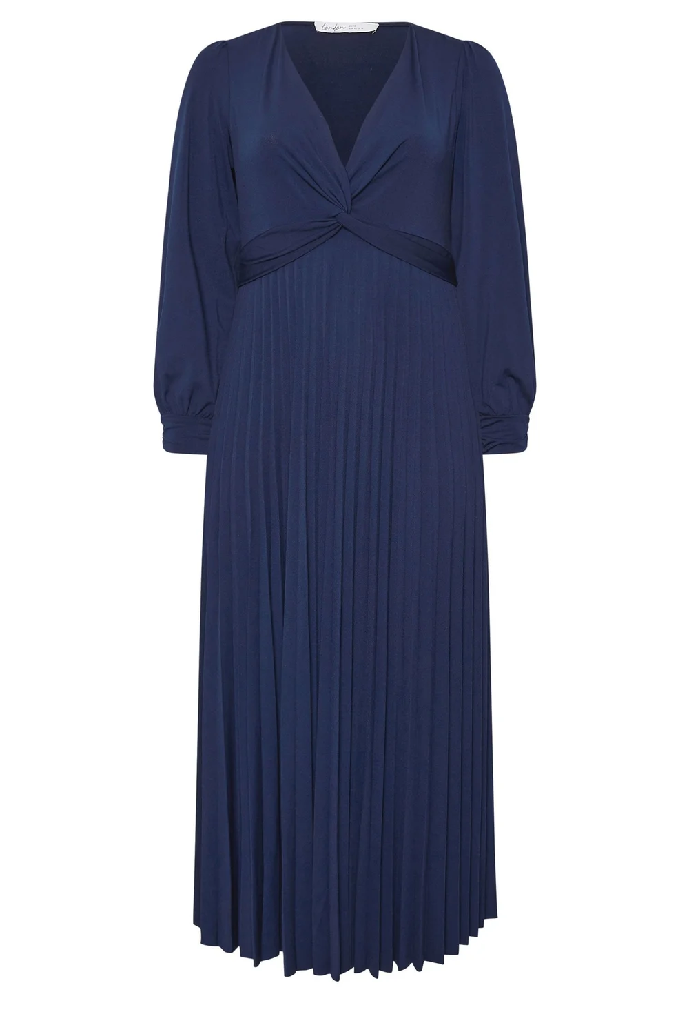 Yours London Curve Navy Blue Long Sleeve Maxi Dress - 24 Image 5