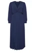 Yours London Curve Navy Blue Long Sleeve Maxi Dress - 24 Image 5