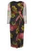 Yours London Curve Black Abstract Knot Dress - 22 Image 5