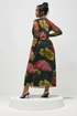 Yours London Curve Black Abstract Knot Dress - 22 Image 3
