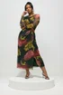 Yours London Curve Black Abstract Knot Dress - 22 Image 1